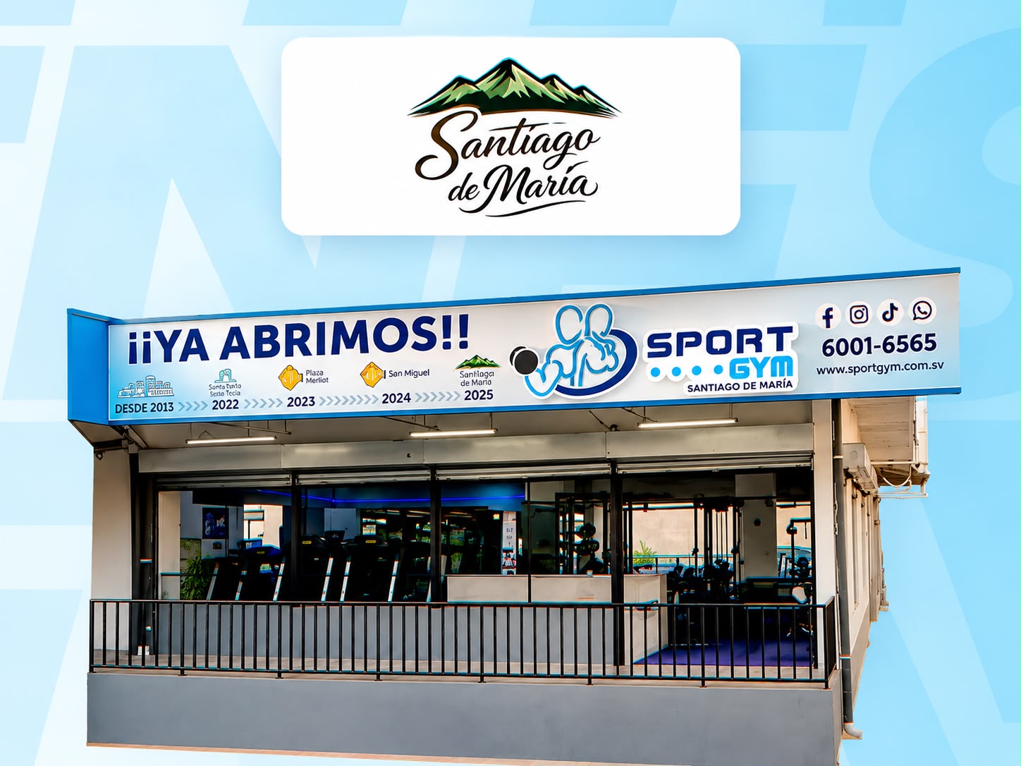 Gimnasio SportGym Santiago de María en El Salvador